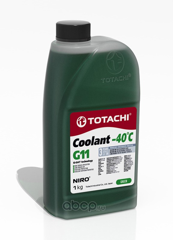 антифриз NIRO COOLANT Green -40C G11 Зеленый 0.9л.